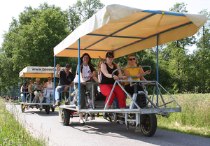 Unsere Tandems sind mit Verdeck ausgestattet.